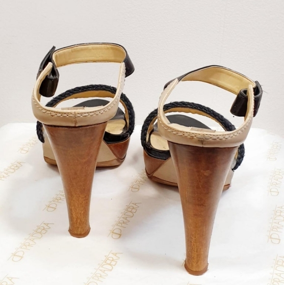 STELLA MCCARTNEY VINTAGE WOODEN LEATHER SANDALS VERY GOOD CONDITION - Picture 7 of 13